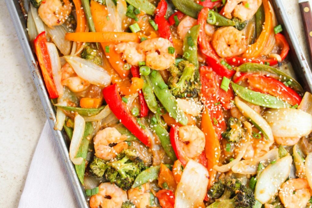 Shrimp and Vegetable Stir Fry by The Cookin Chicks