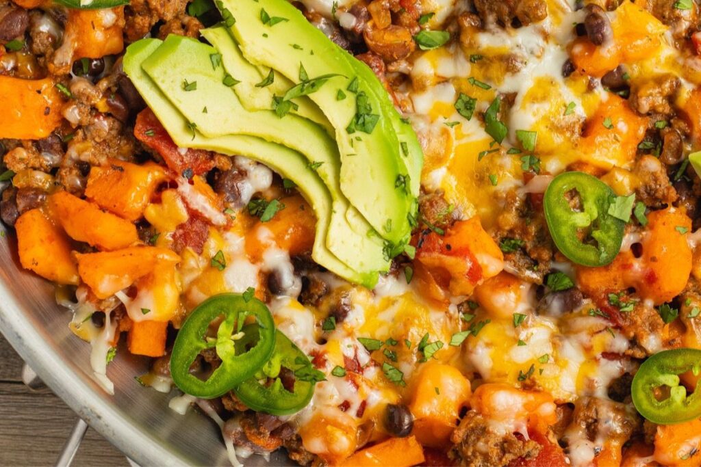 Sweet Potato Ground Beef Skillet by Sprinkled with Balance