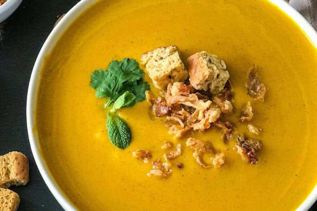 Sweet Potato Turmeric Soup by My Good Food World