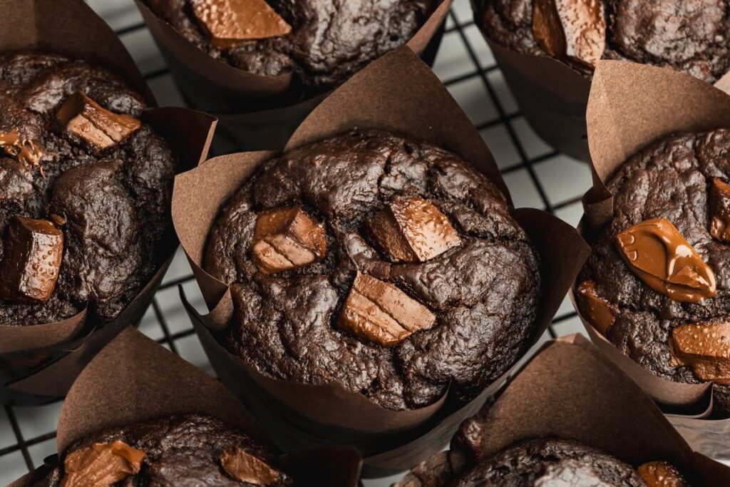 Vegan Chocolate Zucchini Muffins by Addicted To Dates