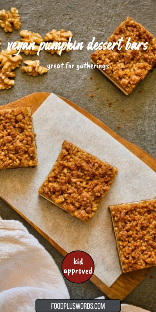 vegan pumpkin cheesecake bars