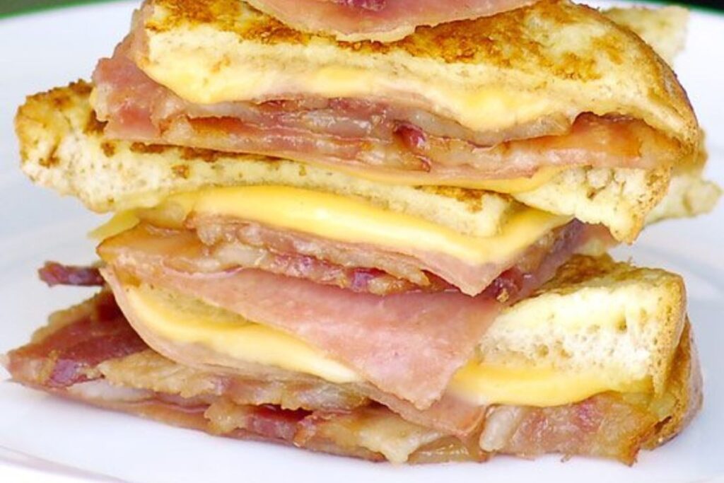 Bacon Monte Cristo Finger Sandwiches by The Slow Roasted Italian