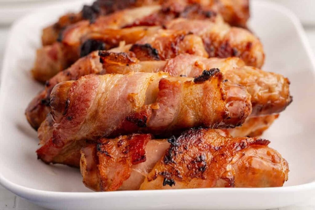 Bacon Wrapped Sausage by My Rad Kitchen