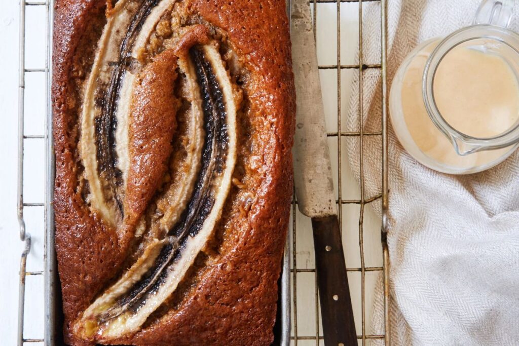 Bananas Foster Banana Bread by The Little Black Skillet