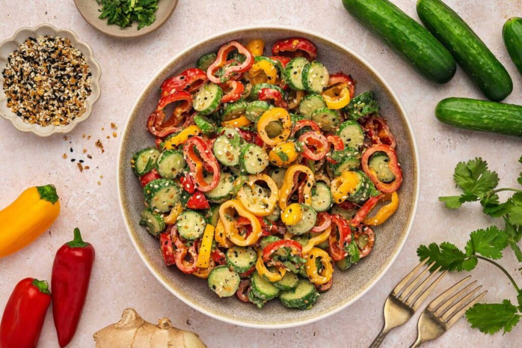 Cucumber Pepper Salad by Hungry Whisk