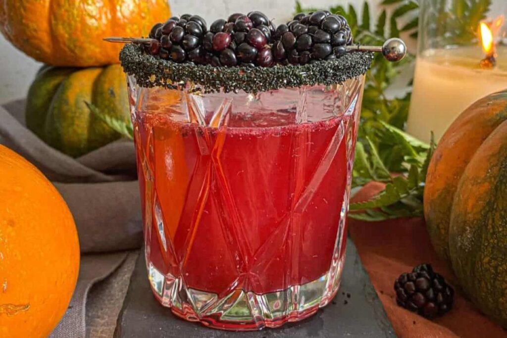 Dark and Stormy Halloween Cocktail by Happy Honey Kitchen