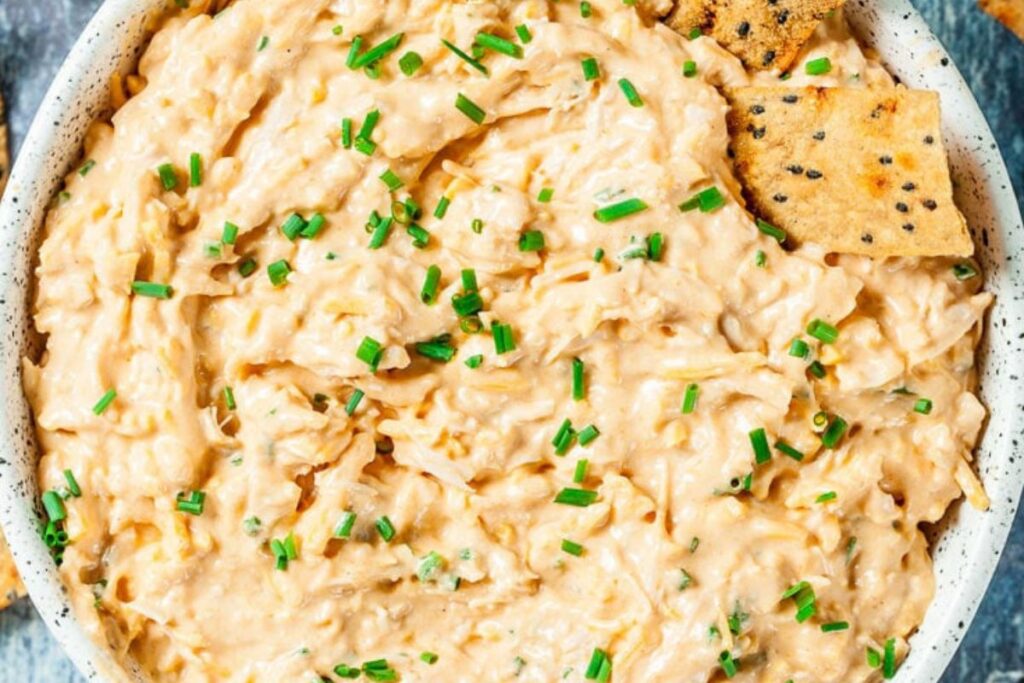 Easy Cheesy Chicken Dip by Chew Out Loud