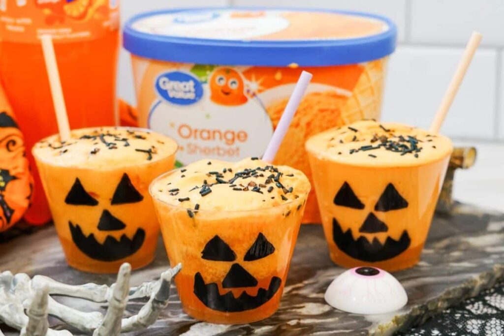Fanta Jack‑O‑Lantern Floats by Savvy Honey