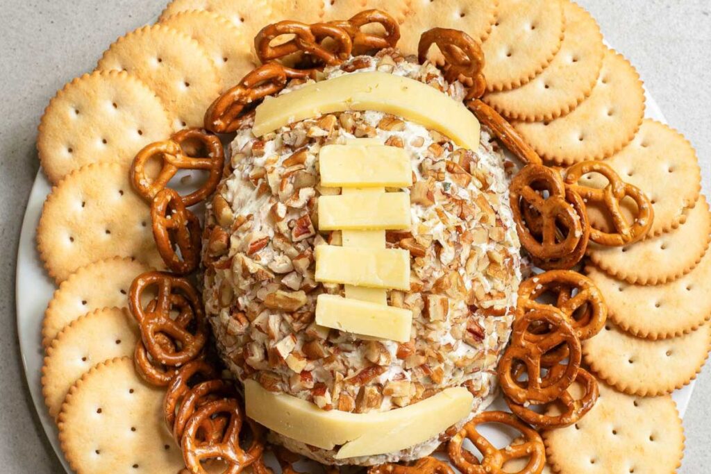 Football Cheese Ball by Recipes From A Pantry