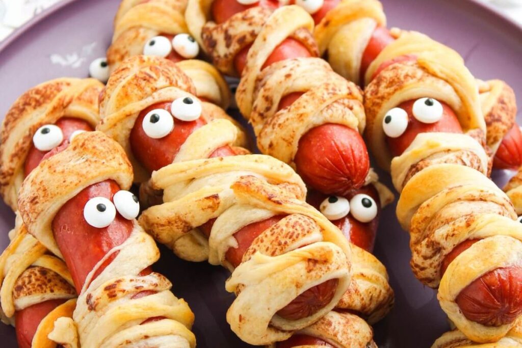 Halloween Mummy Sausages by Simplify Create Inspire