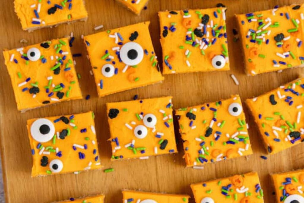 Halloween Sugar Cookie Bars by My Rad Kitchen