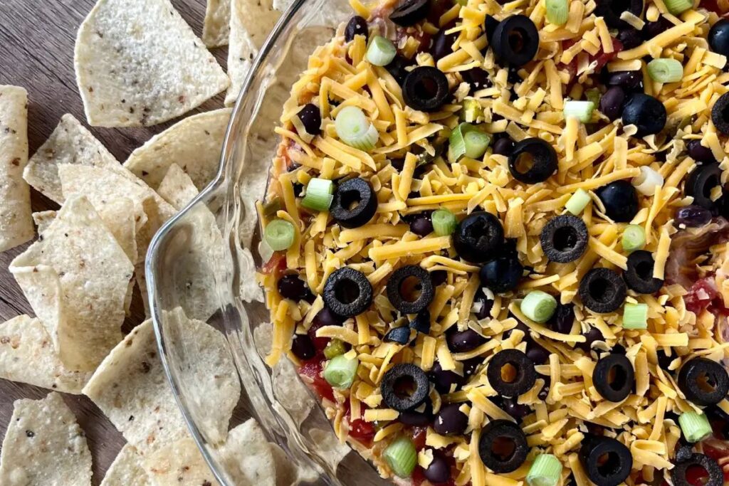 High Protein Taco Dip by Moderately Messy RD