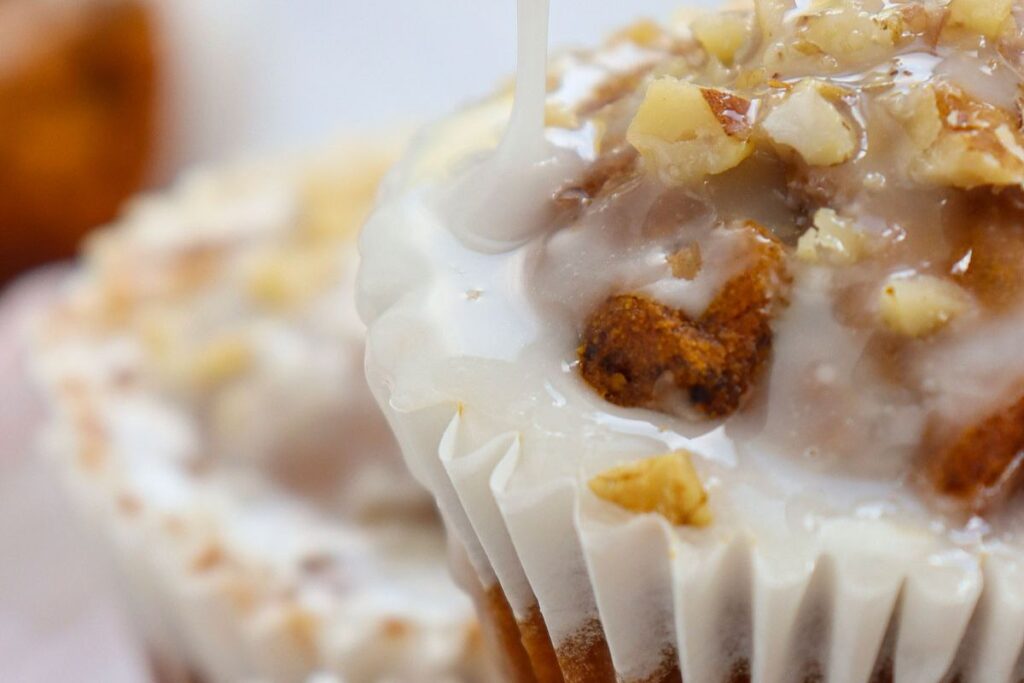 Iced Pumpkin Muffins by Shaken Together Life