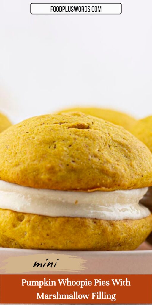 Mini Pumpkin Whoopie Pies with Marshmallow Filling