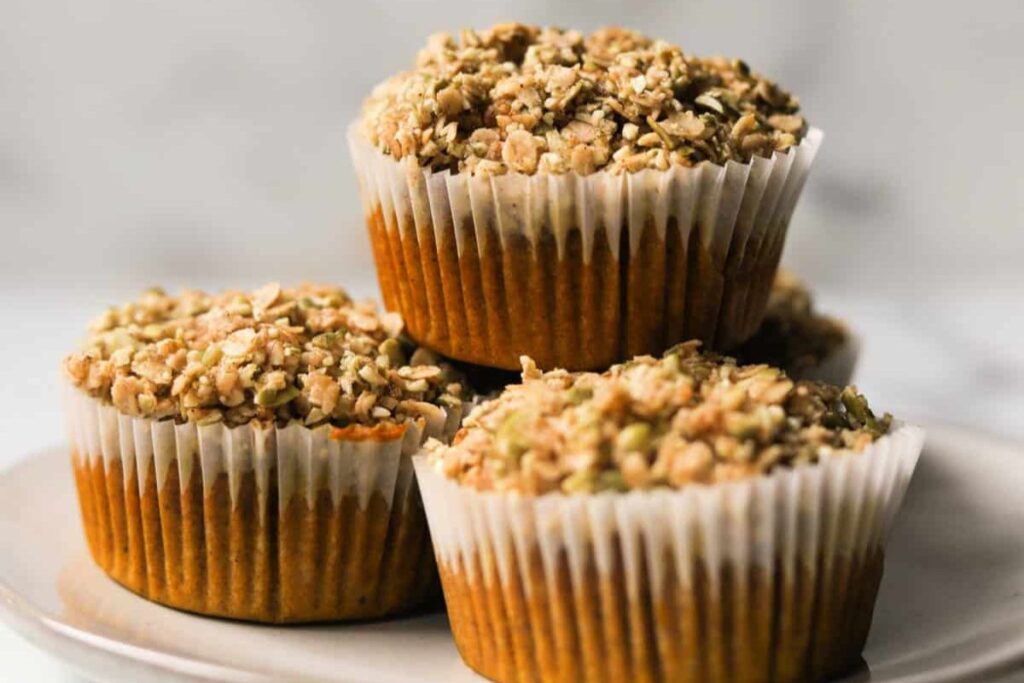 Pumpkin Muffins with Pistachio Crumble by The Healthy Epicurean
