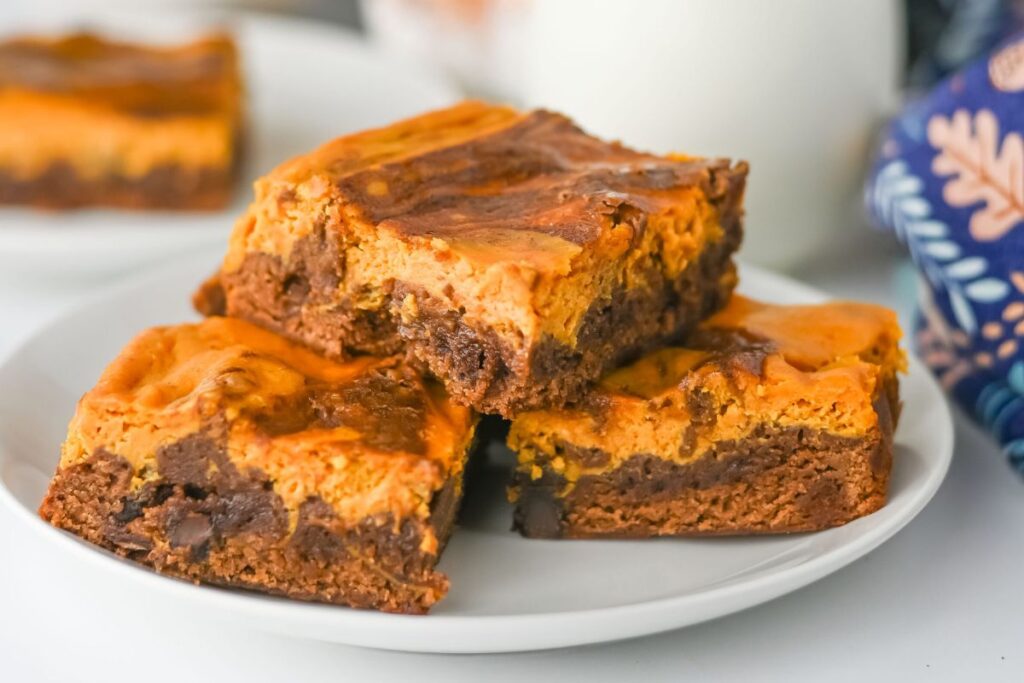 Pumpkin Spice Brownies by The Cookin Chicks
