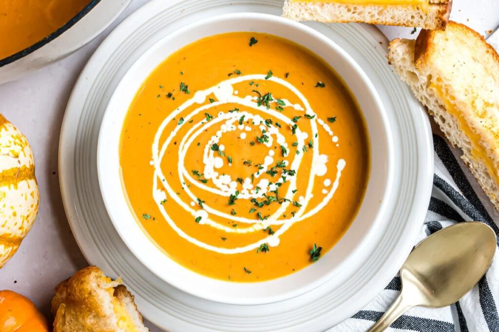 Pumpkin Tomato Soup by Salads Soups and Sweets