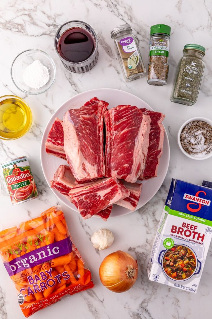 Short Ribs Slow Cooker ingredients
