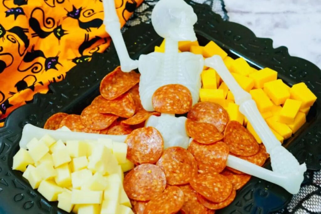 Skeleton Charcuterie Board by Our Crafty Mom