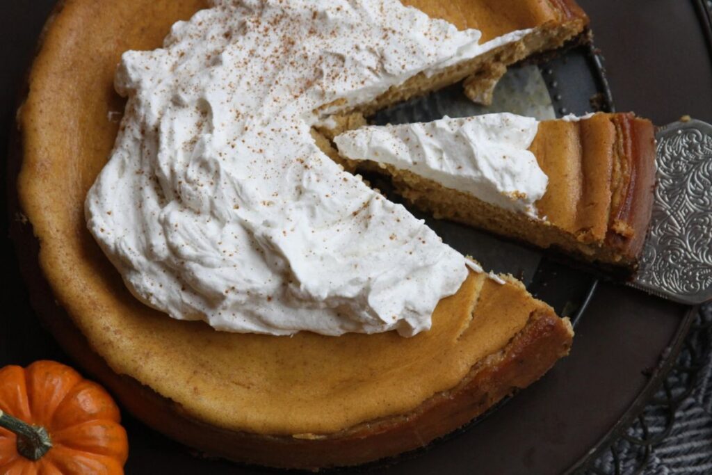 Spiced Pumpkin Cheesecake by The Bakers Table