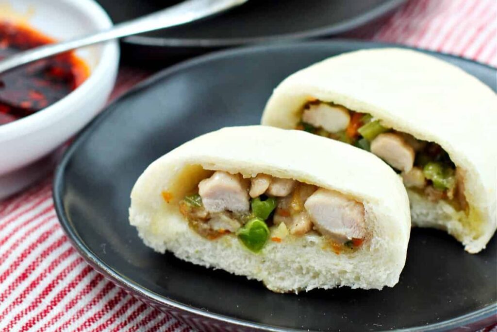 Steamed Chicken and Vegetable Buns by Karens Kitchen Stories