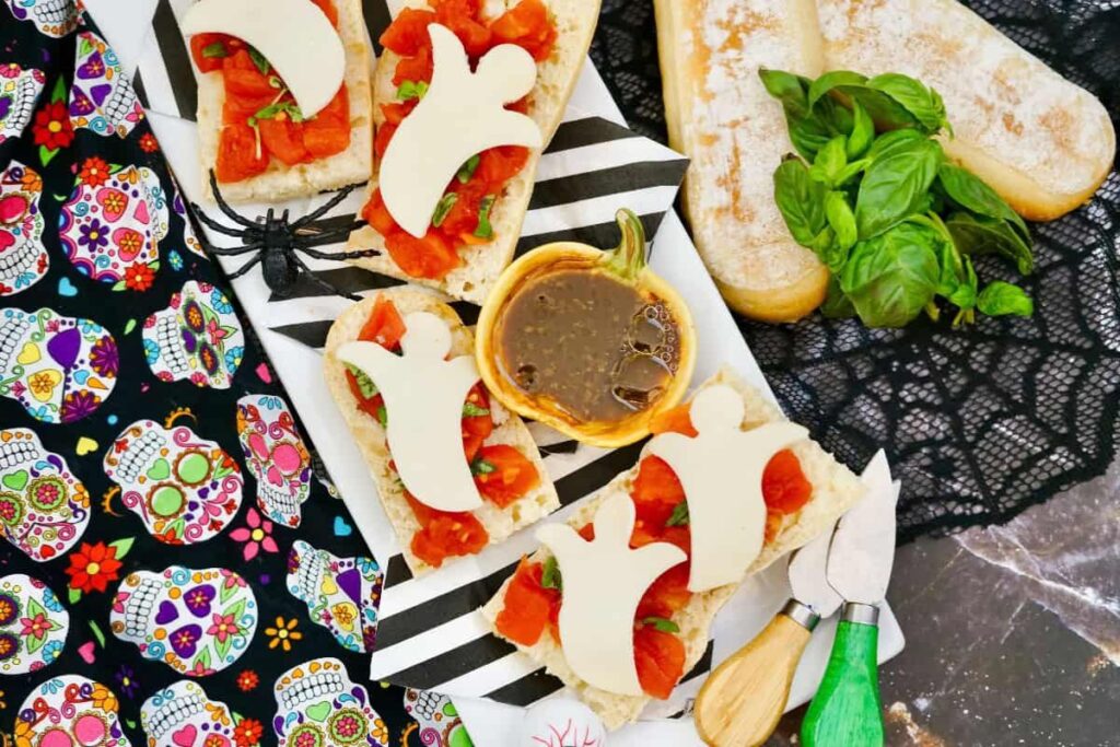 Yummy Halloween Boo schetta by Stefs Eats and Sweets