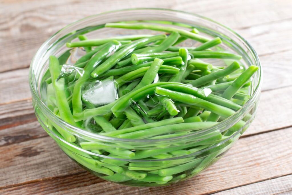 blanched green beans