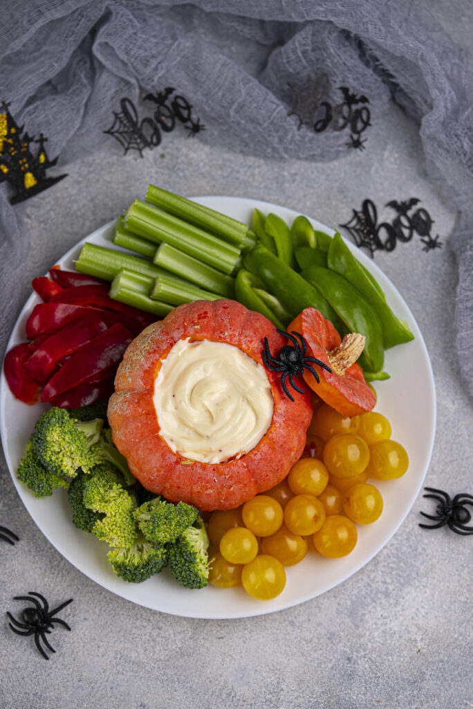 easy Halloween Vegetable Tray