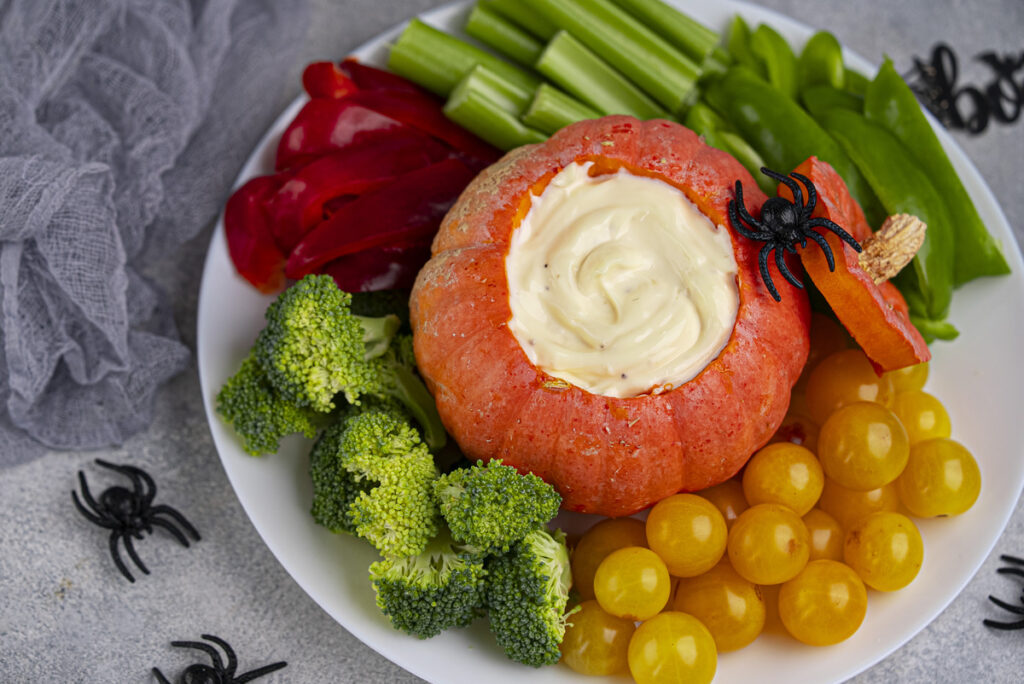 easy Halloween Veggie Tray