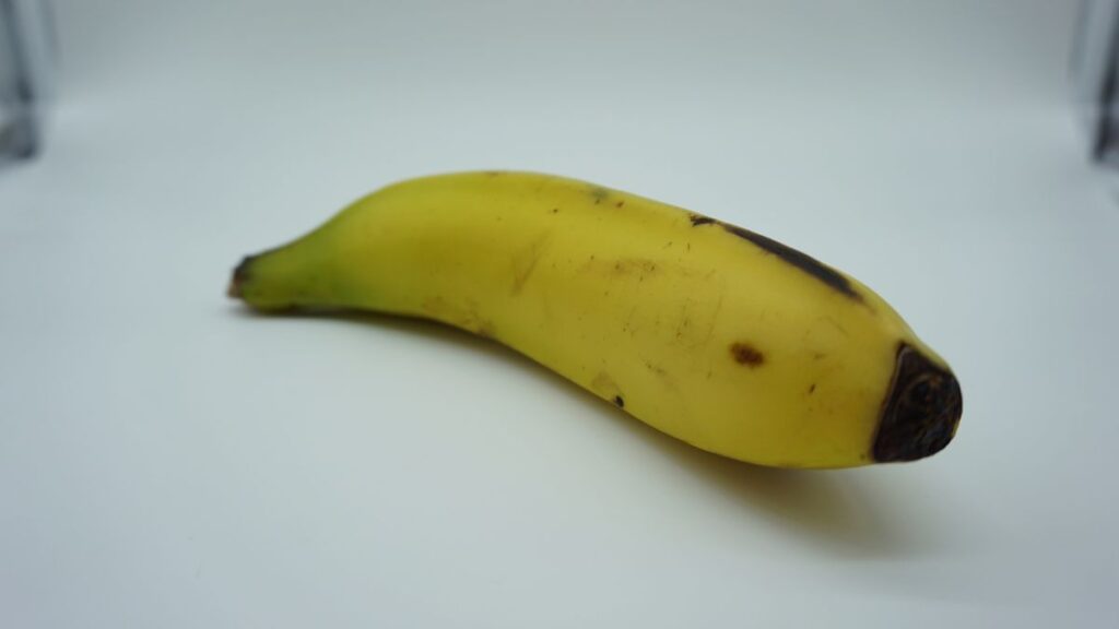 frozen unpeeled banana