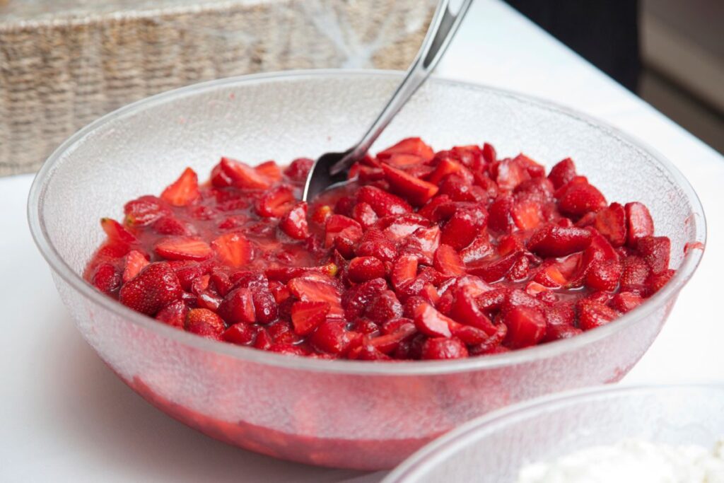 mashed berries