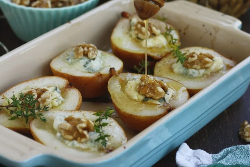 Baked Pears with Gorgonzola and Honey by Happy Kitchen