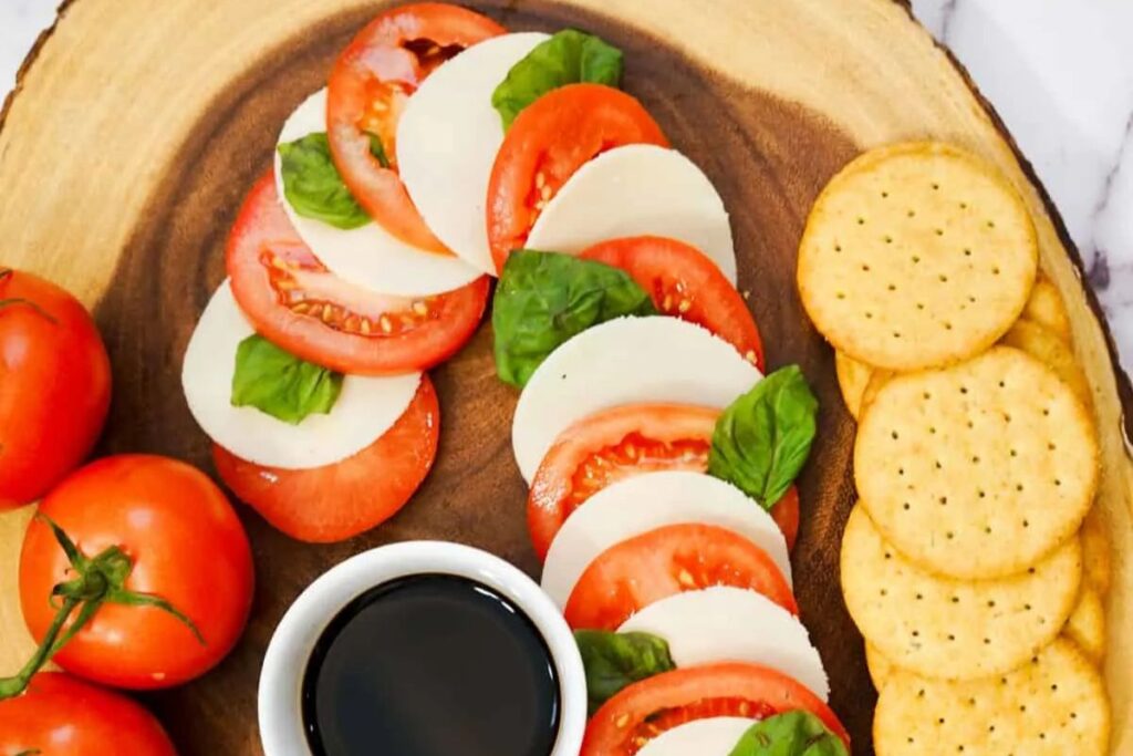 Caprese Candy Cane Charcuterie by Our Crafty Mom