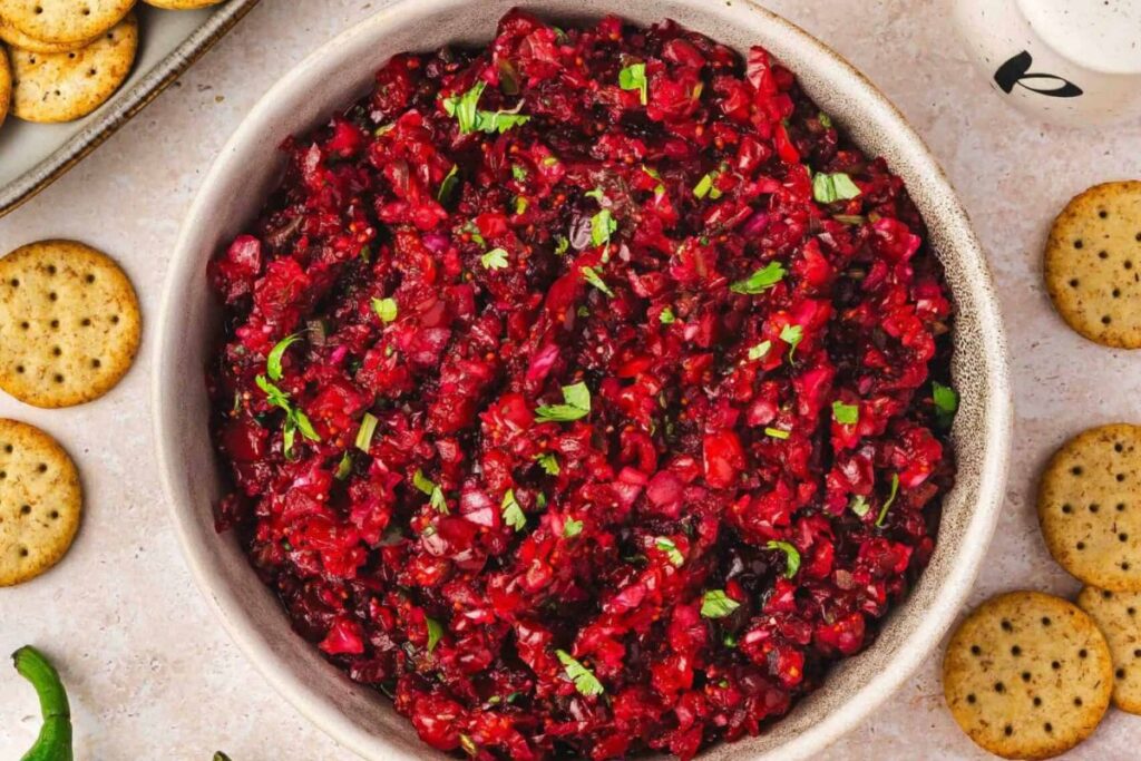 Cranberry Jalapeno Salsa by Hungry Whisk