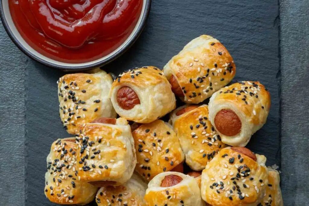 Pigs in a Blanket with Puff Pastry by Hungry Lankan