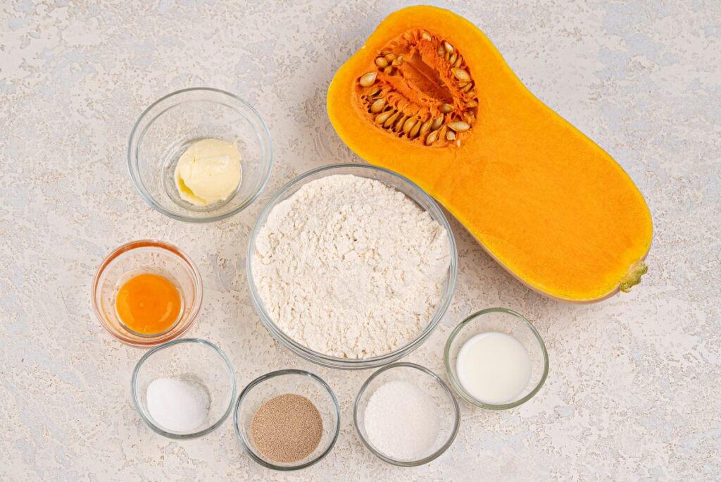 Pumpkin Dinner Rolls ingredients