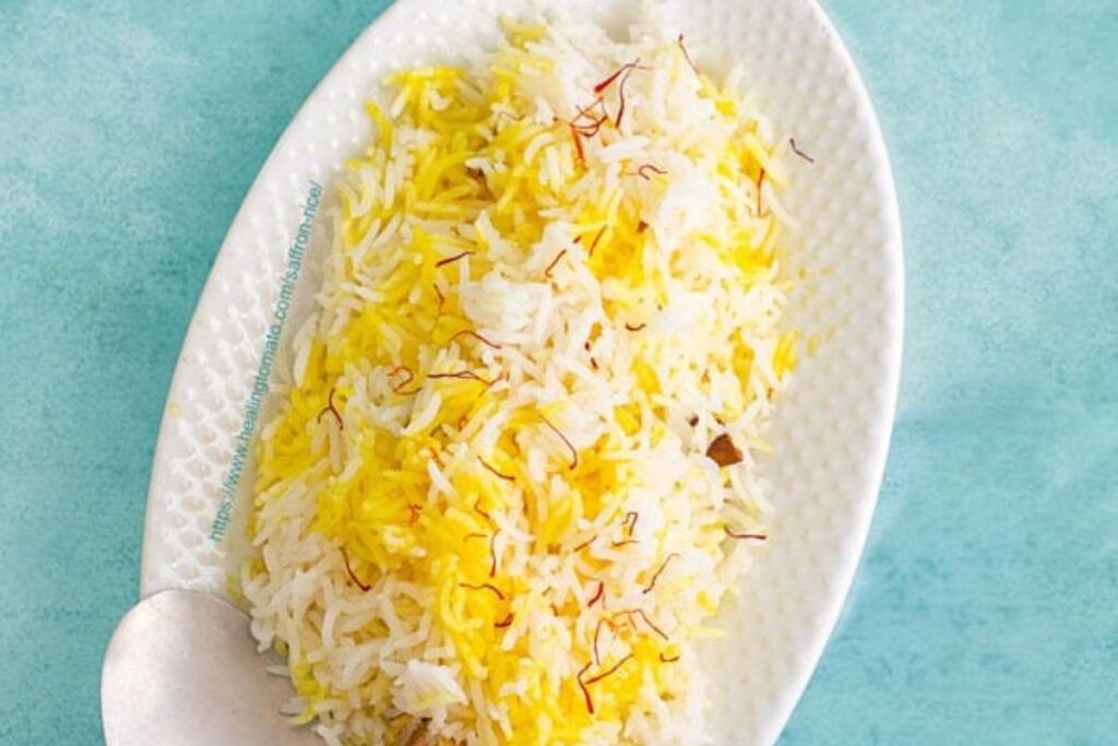 Saffron Rice by Healing Tomato