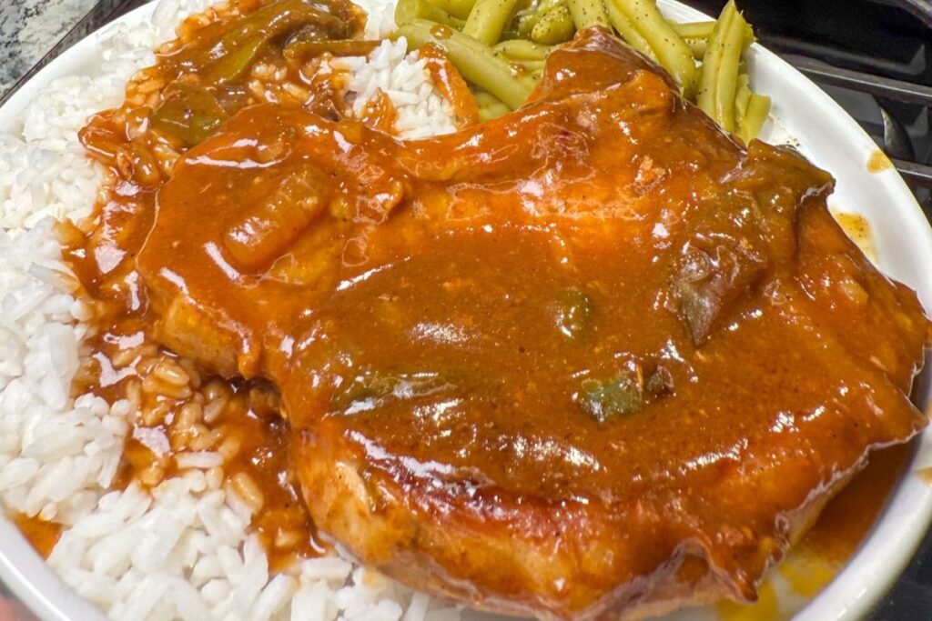 Smothered Pork Chops by Cooking with Katie Cross