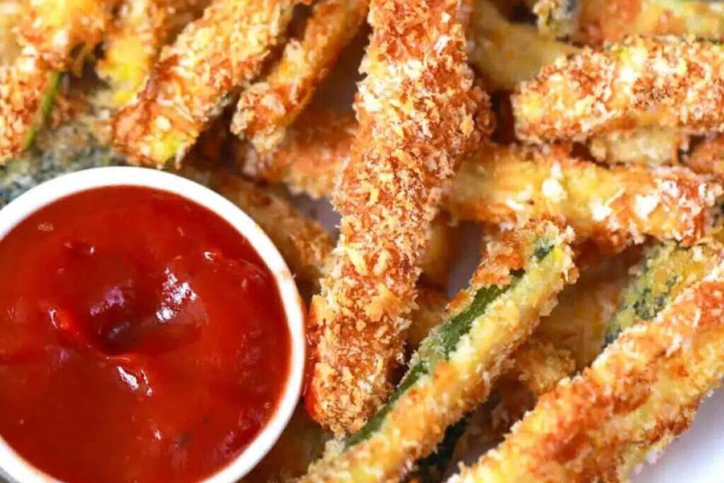 Air Fryer Zucchini Fries by Sweet and Savory Meals