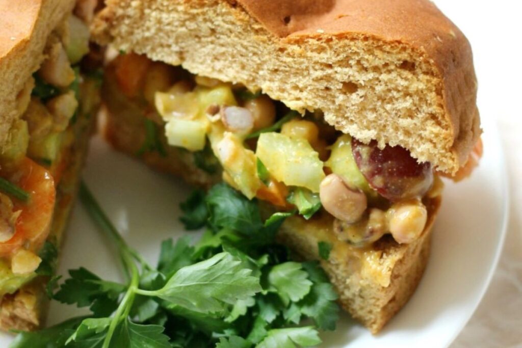 Curried Black Eyed Pea Salad Sandwiches by Strength and Sunshine