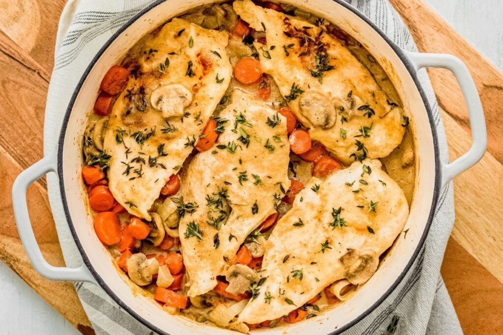 Dutch Oven Chicken Breast and Vegetables by The Oregon Dietician
