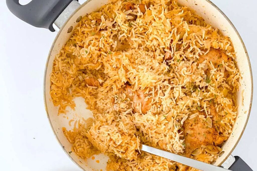 Dutch Oven Chicken and Rice by Finding Time to Fly