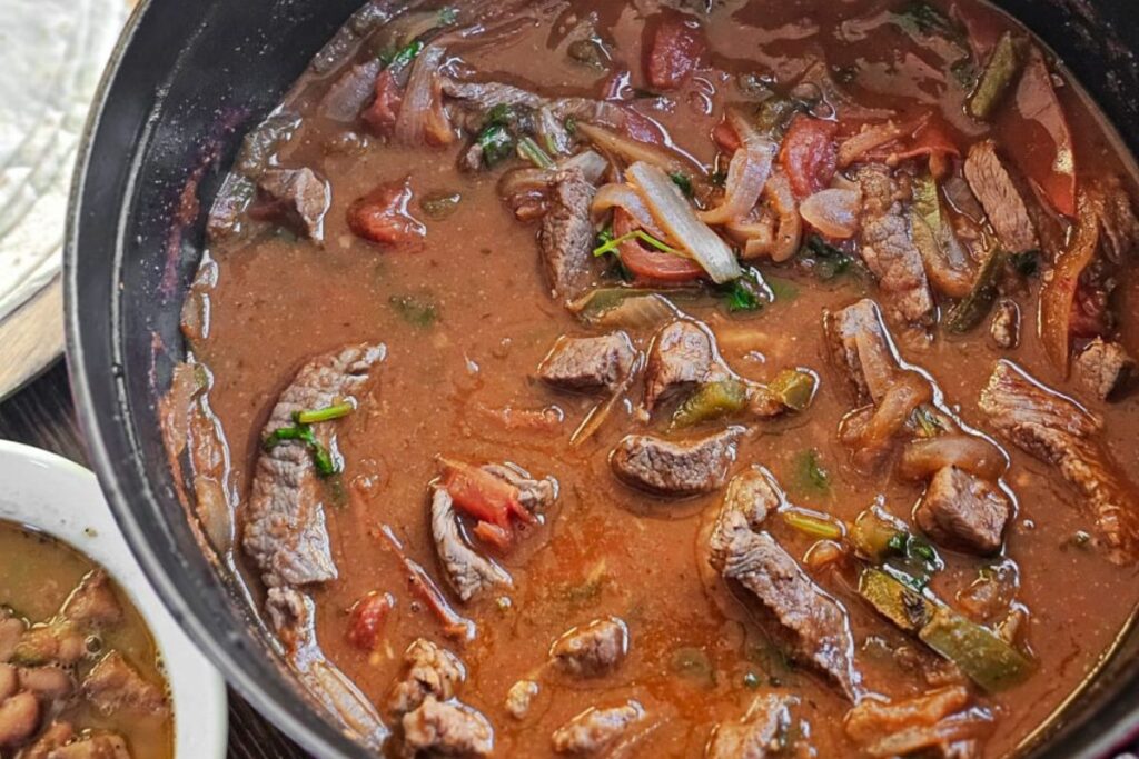 Dutch Oven Mexican Steak Picado by Carne Diem