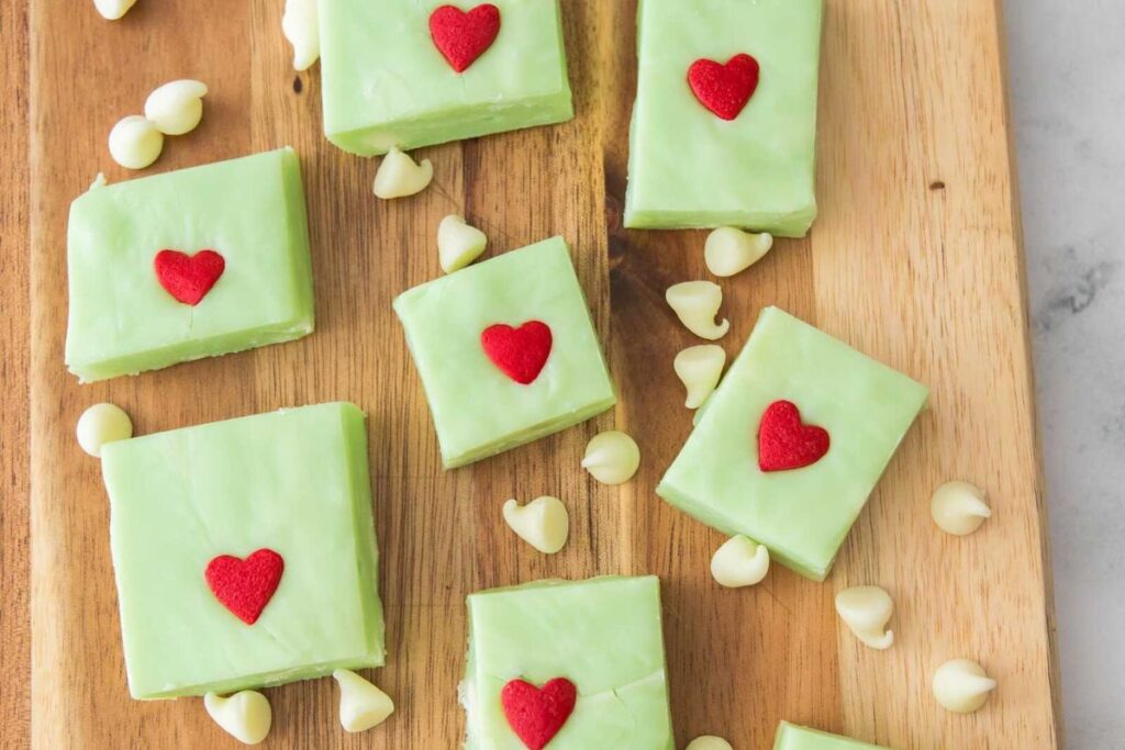 Easy Grinch Fudge by Mommy Christmas