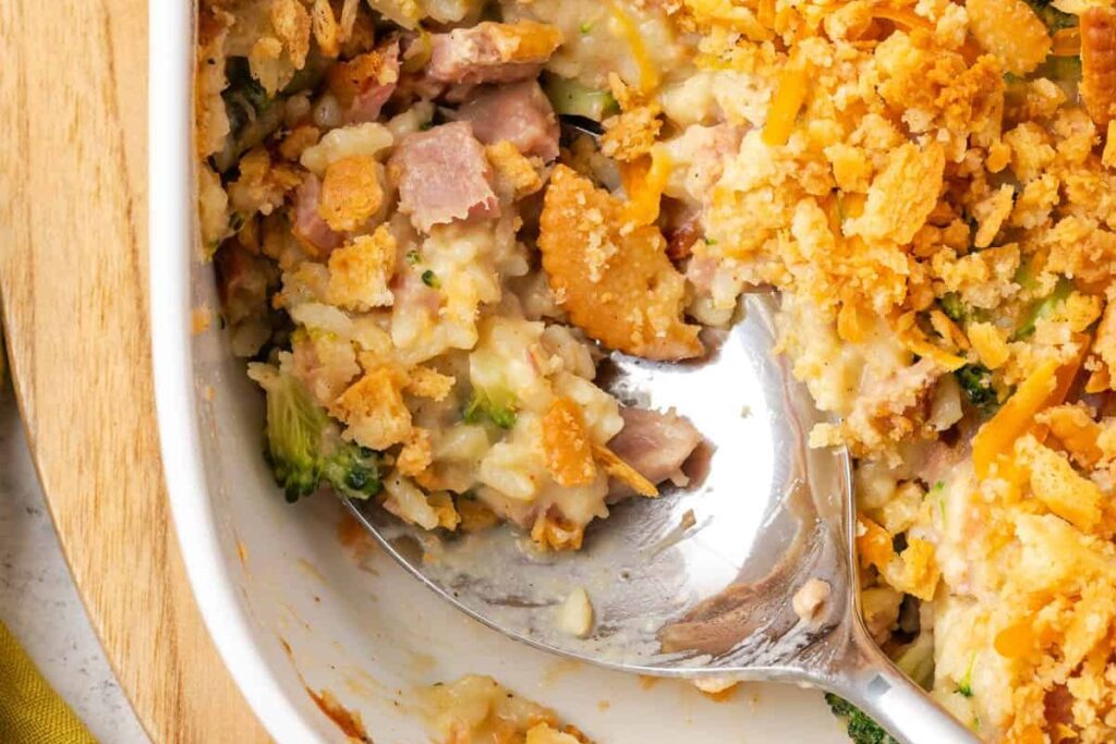 Ham Broccoli and Rice Casserole by Well Fed Baker
