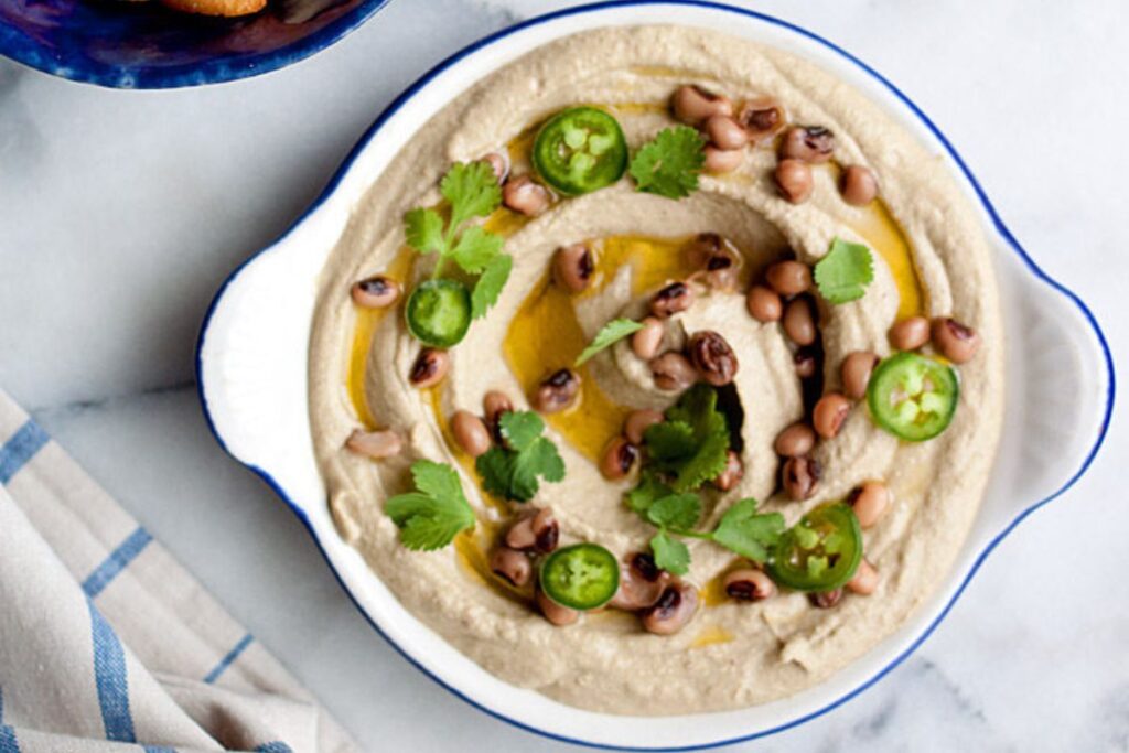 Jalapeno Black Eyed Pea Hummus by Kitchen Treaty