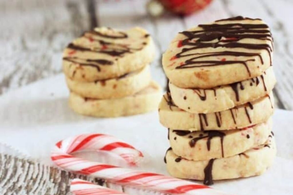 Peppermint Shortbread Cookies by Craving Something Healthy