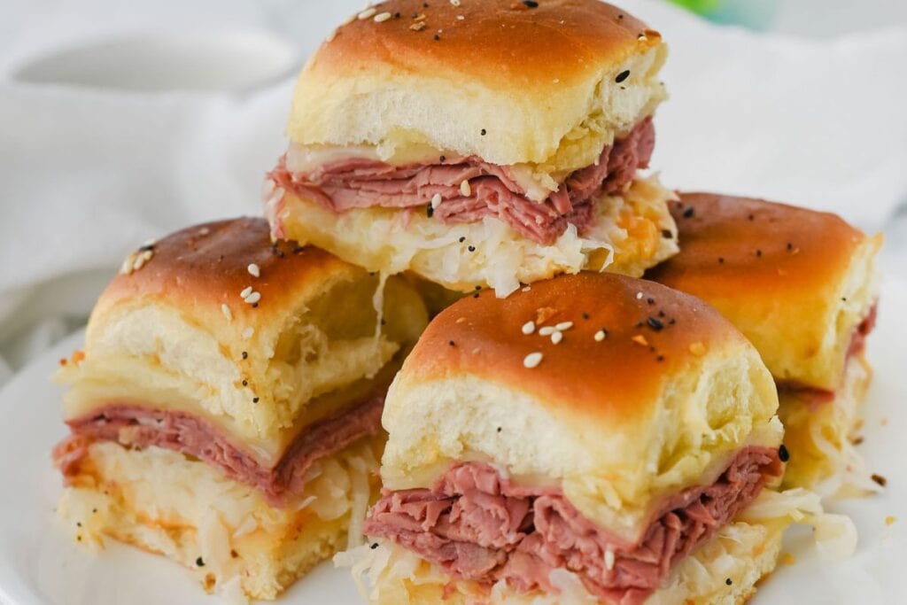 Reuben Sliders by The Happier Homemaker