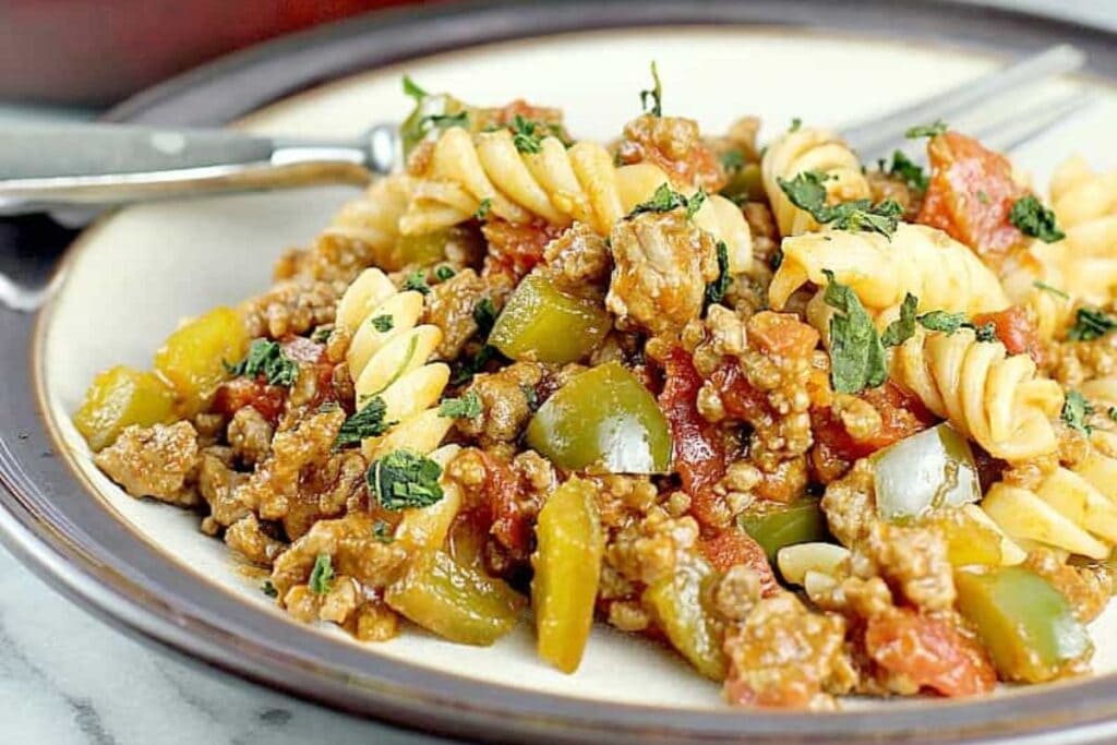 Sloppy Joe Pasta by Ericas Recipes