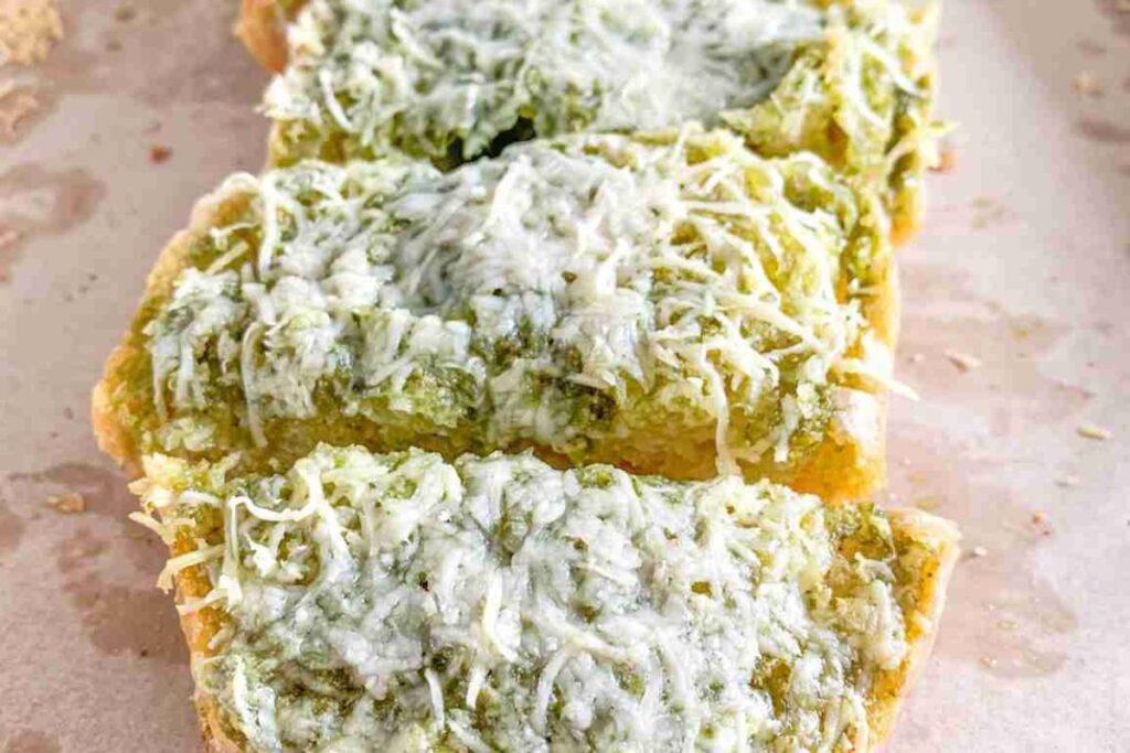 Sourdough Pesto Garlic Bread by Plumb Branch Home